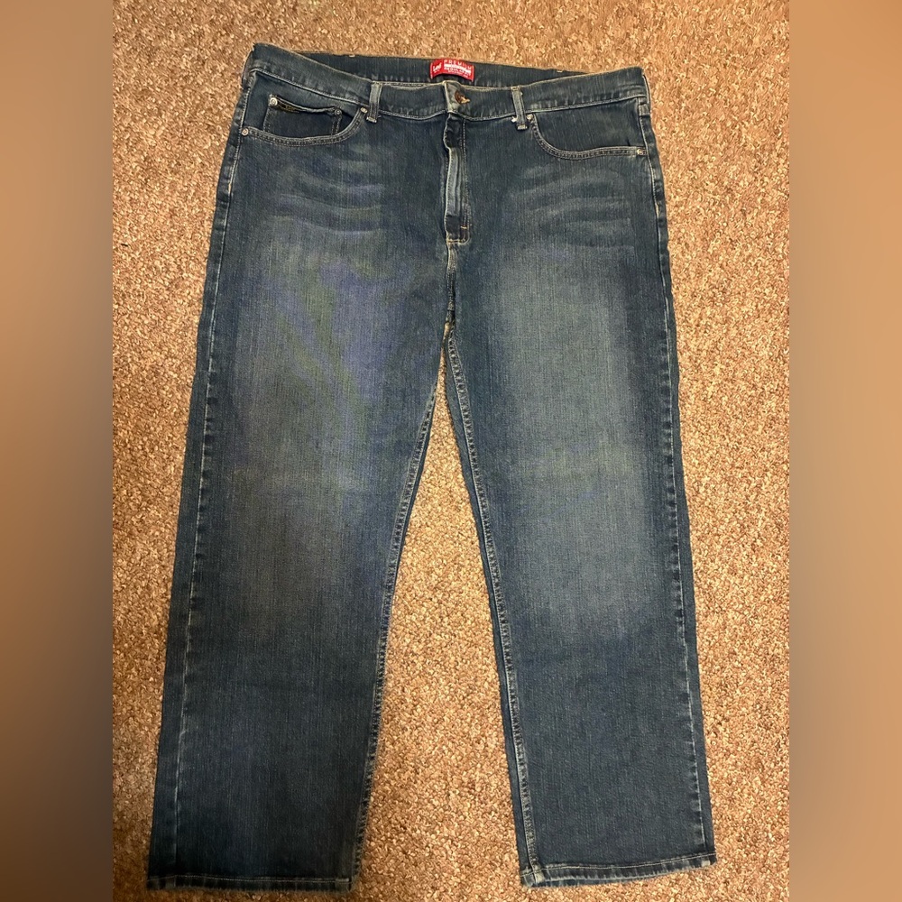 VINTAGE LEE PREMIUM SELECT REGULAR FIT STRAIGHT LEG JEANS ( MENS 42 x 30 )